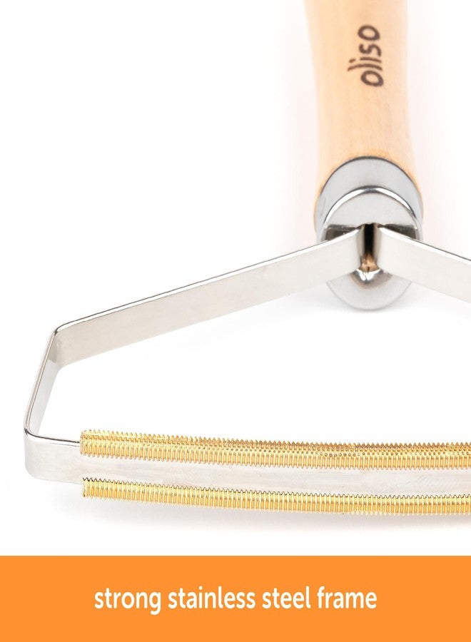 oliso Wool Mat Cleaning Tool – Brass Lint Remover for Quilting & Sewing – Cleans Wool Pressing Mats, Upholstery & More - Image 5